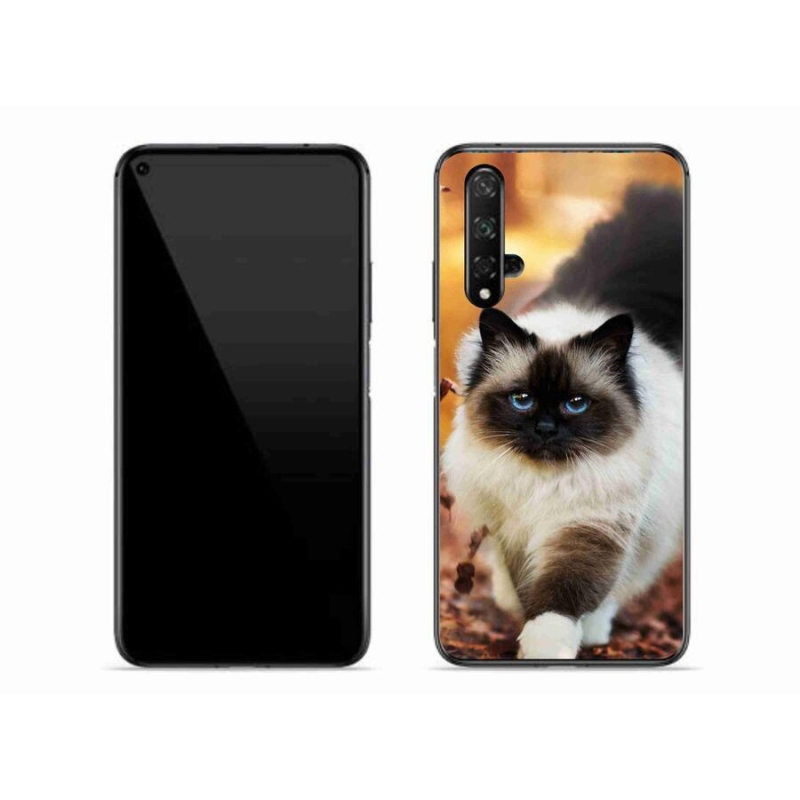 Gelový obal mmCase na mobil Honor 20 - kočka 1