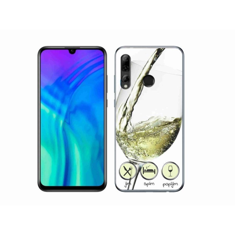 Gelový obal mmCase na mobil Honor 20 Lite - sklenička vína bílé