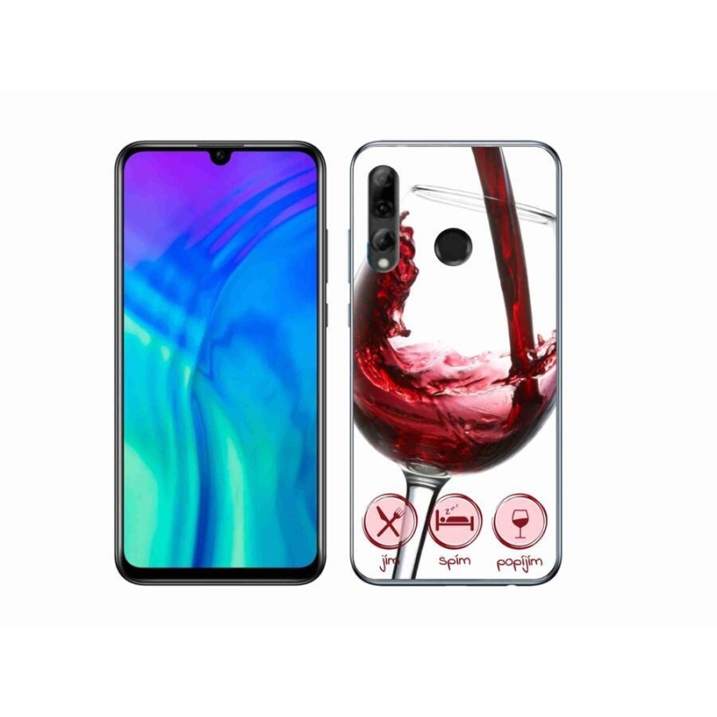 Gelový obal mmCase na mobil Honor 20 Lite - sklenička vína červené