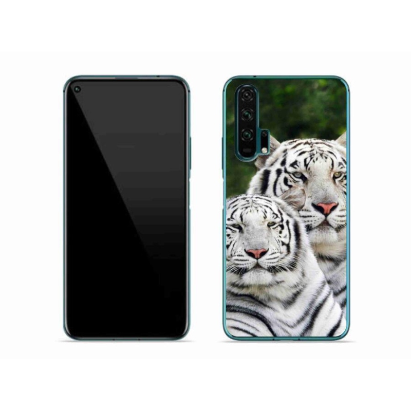 Gelový obal mmCase na mobil Honor 20 Pro - bílí tygři