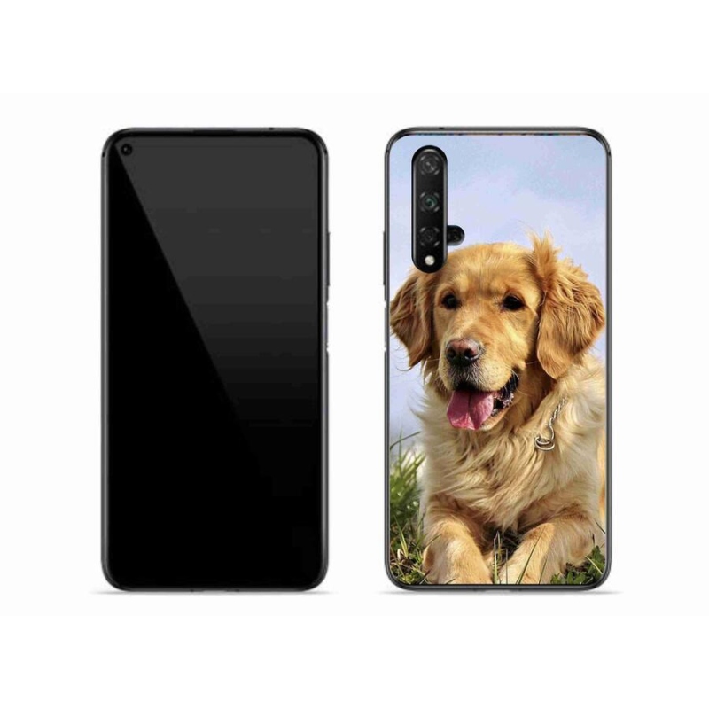 Gelový obal mmCase na mobil Honor 20 - zlatý retrívr
