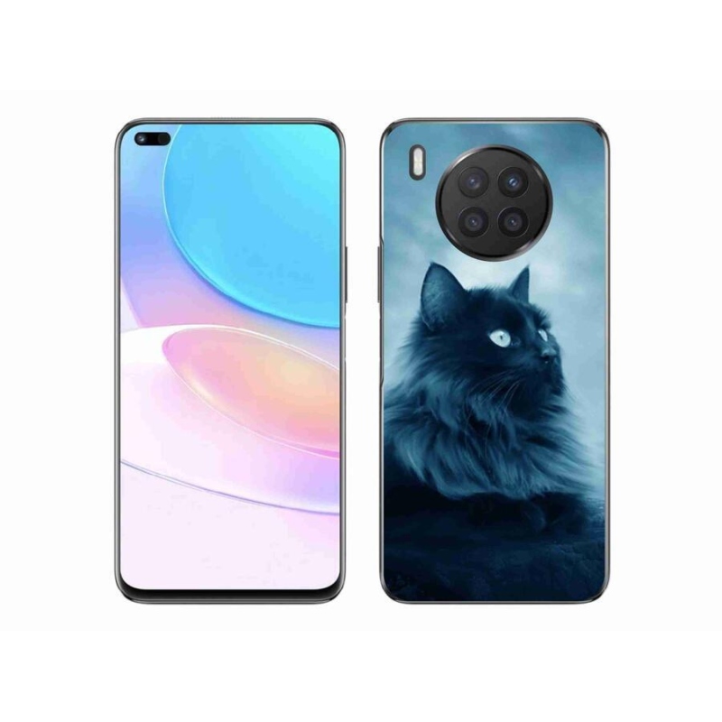Gelový obal mmCase na mobil Honor 50 Lite - černá kočka 1