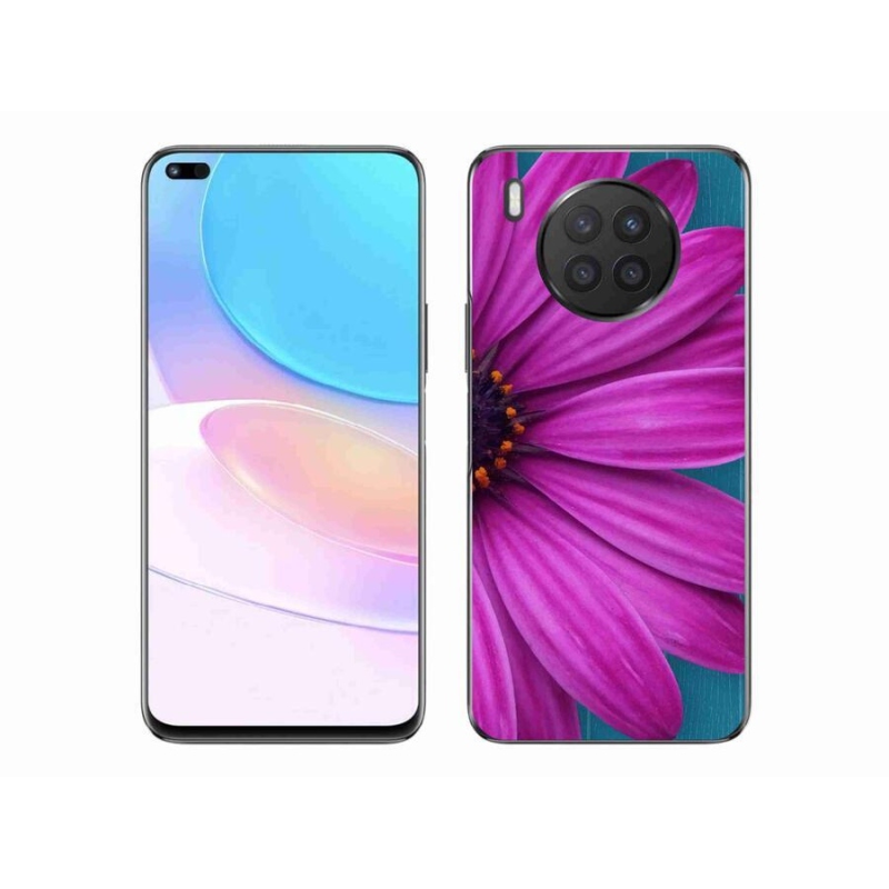 Gelový obal mmCase na mobil Honor 50 Lite - fialová kopretina