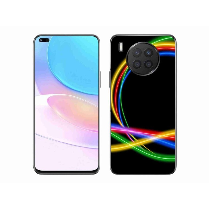 Gelový obal mmCase na mobil Honor 50 Lite - neonové kruhy