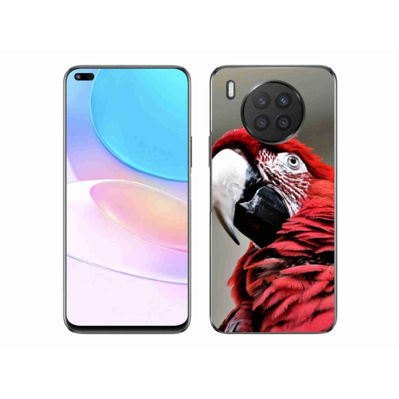 Gelový obal mmCase na mobil Honor 50 Lite - papoušek ara červený