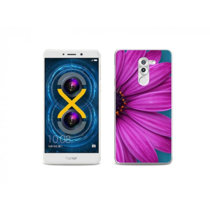 Gelový obal mmCase na mobil Honor 6X - fialová kopretina