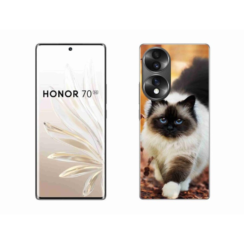 Gelový obal mmCase na mobil Honor 70 - kočka