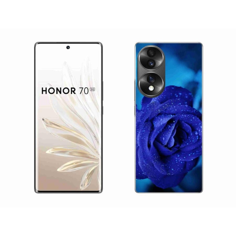 Gelový obal mmCase na mobil Honor 70 - modrá růže
