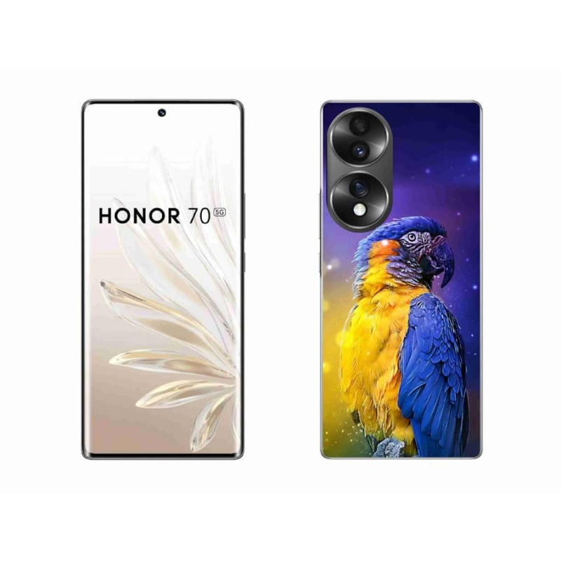 Gelový obal mmCase na mobil Honor 70 - papoušek ara 1