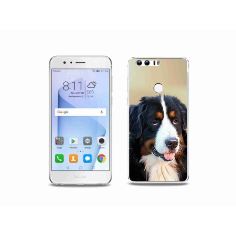 Gelový obal mmCase na mobil Honor 8 - bernský salašnický pes