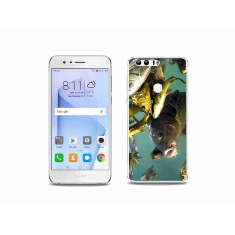 Gelový obal mmCase na mobil Honor 8 - hejno ryb