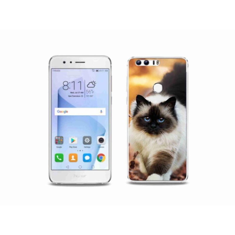Gelový obal mmCase na mobil Honor 8 - kočka 1