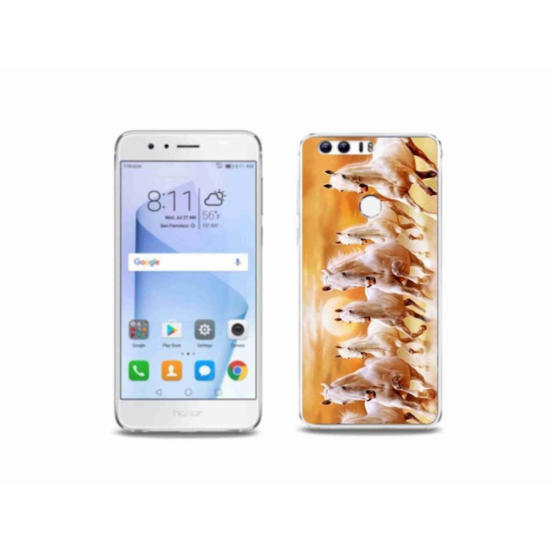 Gelový obal mmCase na mobil Honor 8 - koně 2