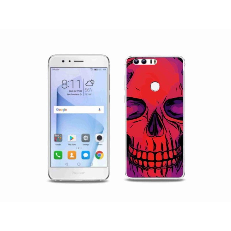 Gelový obal mmCase na mobil Honor 8 - lebka