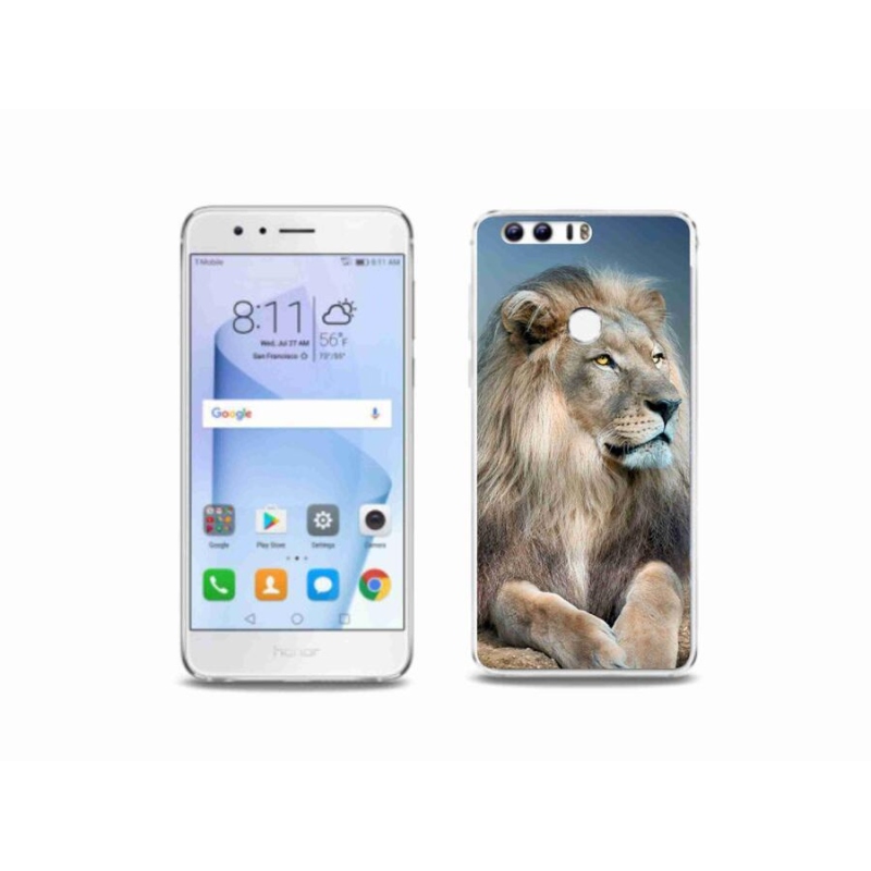 Gelový obal mmCase na mobil Honor 8 - lev 1