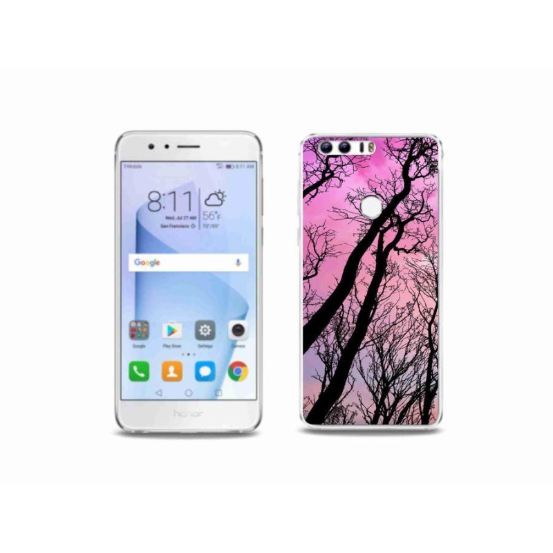 Gelový obal mmCase na mobil Honor 8 - opadané stromy