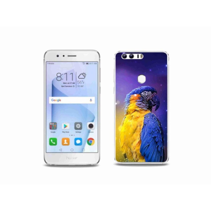 Gelový obal mmCase na mobil Honor 8 - papoušek ara 1
