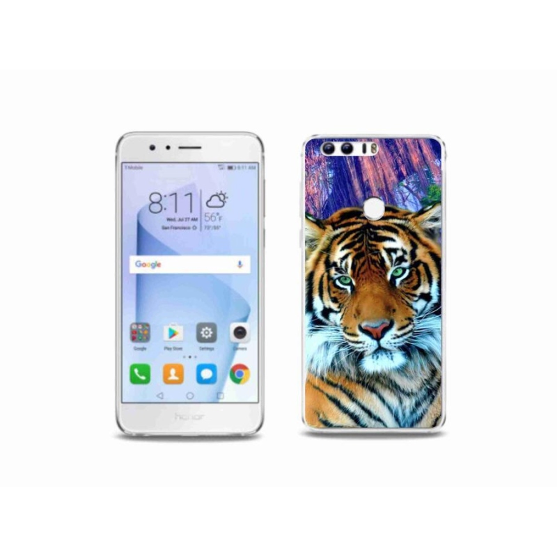 Gelový obal mmCase na mobil Honor 8 - tygr
