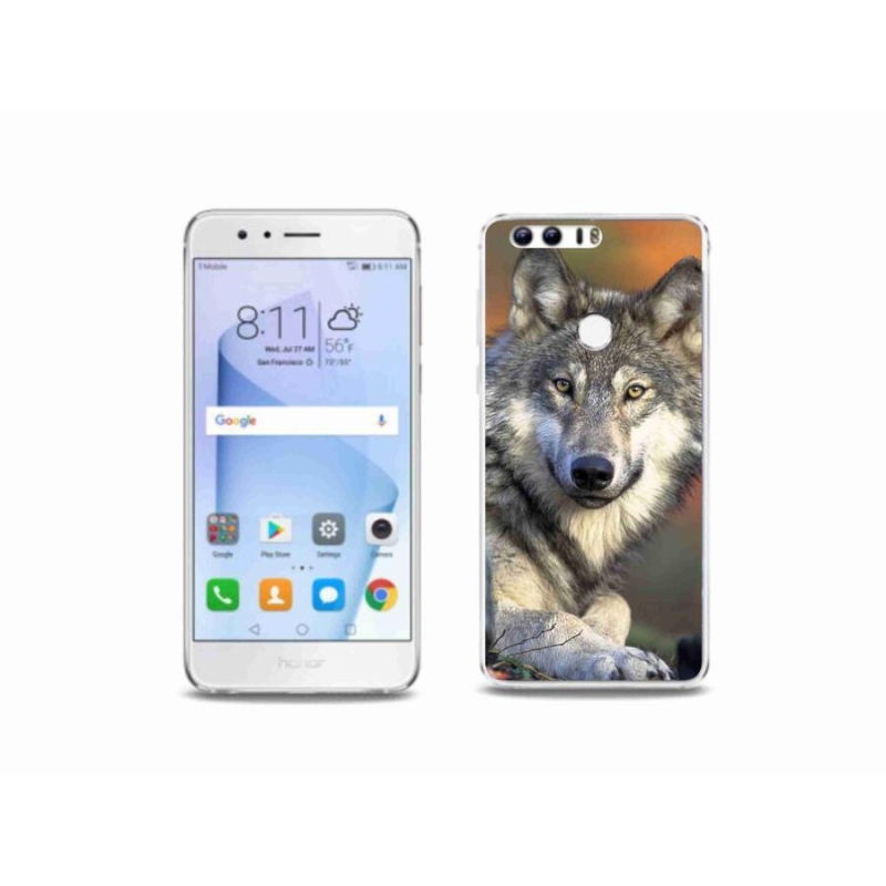 Gelový obal mmCase na mobil Honor 8 - vlk