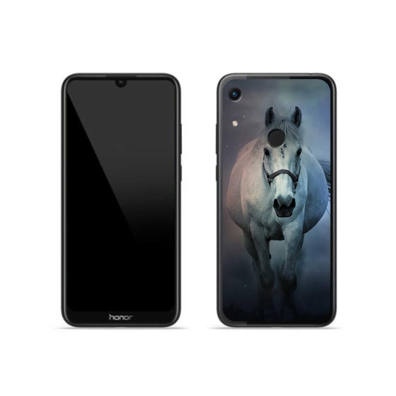 Gelový obal mmCase na mobil Honor 8A - běžící bílý kůň