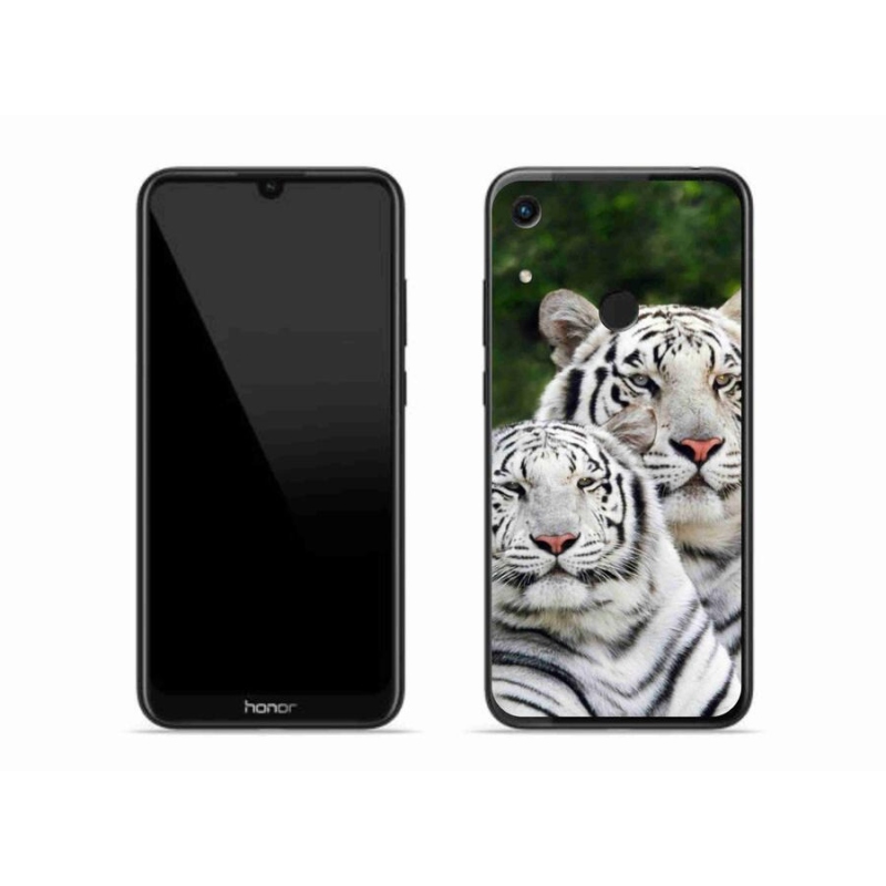 Gelový obal mmCase na mobil Honor 8A - bílí tygři