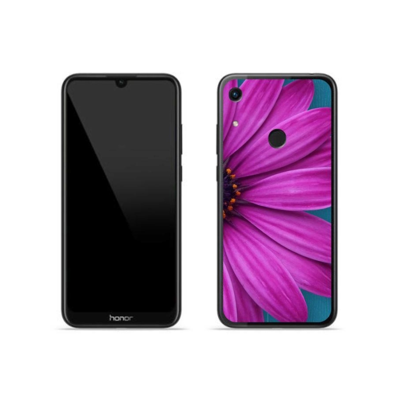 Gelový obal mmCase na mobil Honor 8A - fialová kopretina