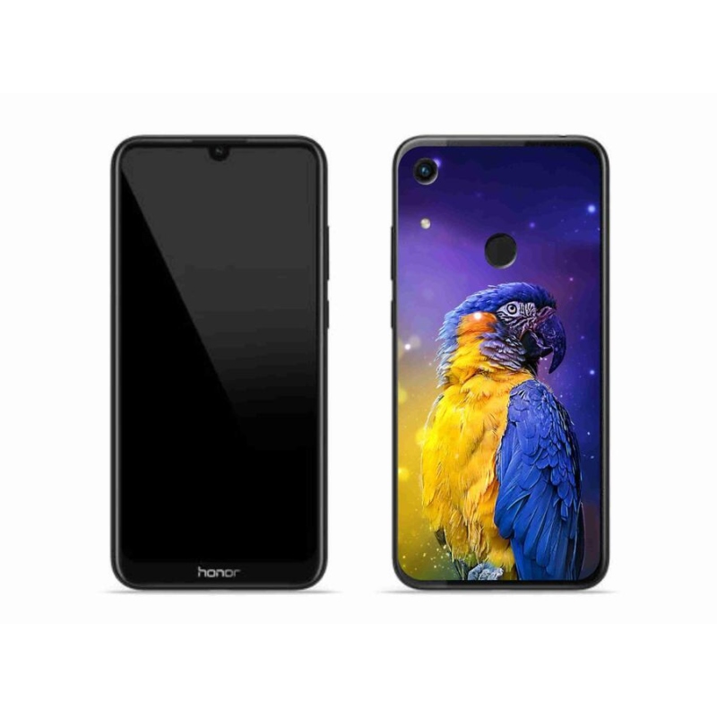 Gelový obal mmCase na mobil Honor 8A - papoušek ara 1