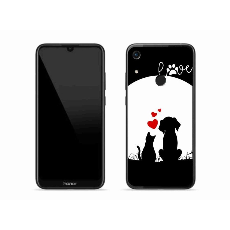 Gelový obal mmCase na mobil Honor 8A - zvířecí láska