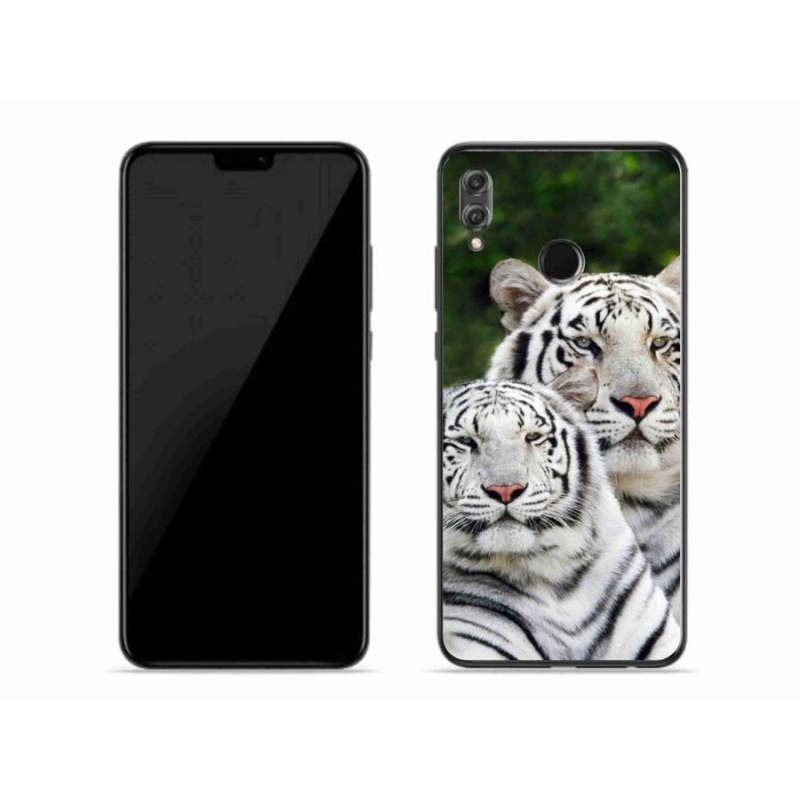 Gelový obal mmCase na mobil Honor 8X - bílí tygři