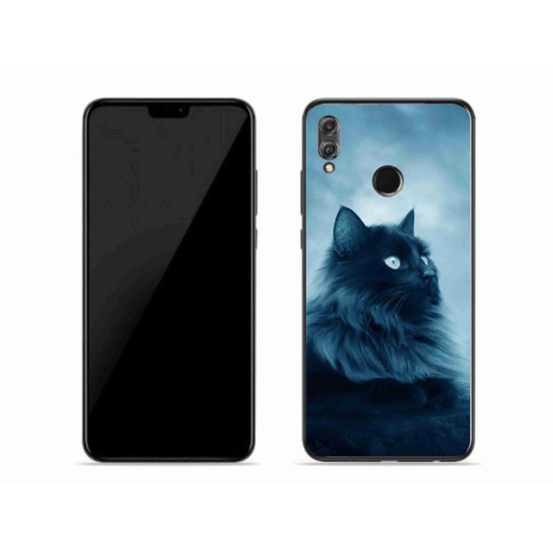 Gelový obal mmCase na mobil Honor 8X - černá kočka 1