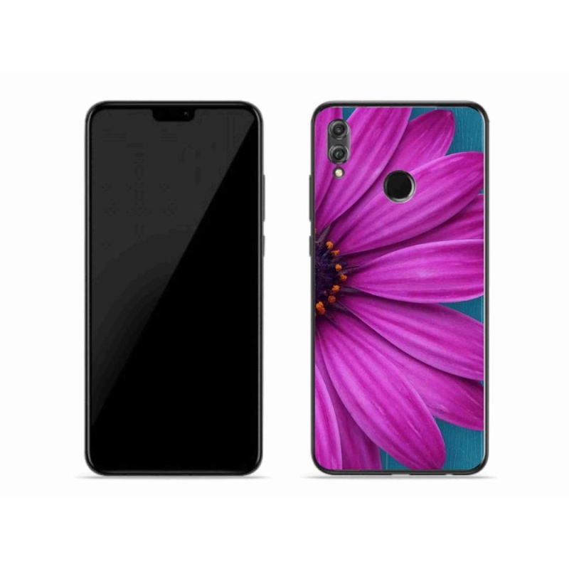 Gelový obal mmCase na mobil Honor 8X - fialová kopretina