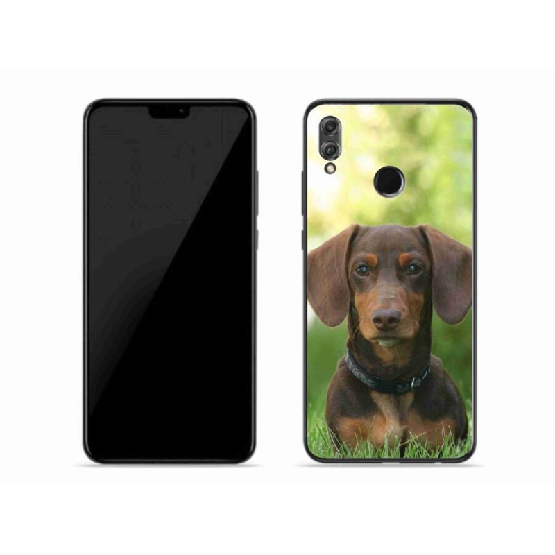 Gelový obal mmCase na mobil Honor 8X - hnědý jezevčík
