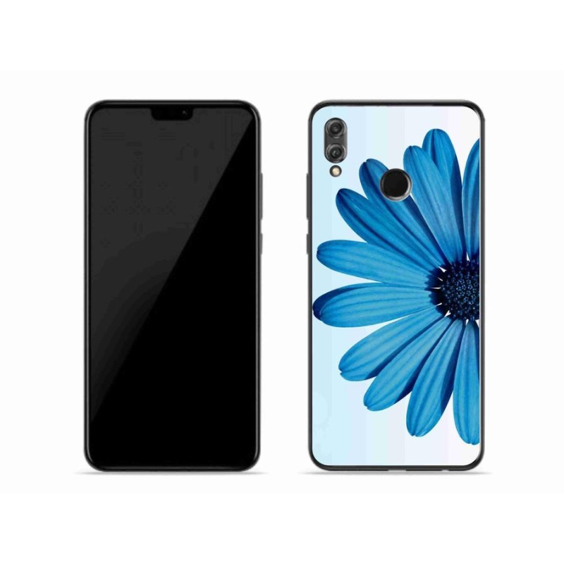 Gelový obal mmCase na mobil Honor 8X - modrá kopretina