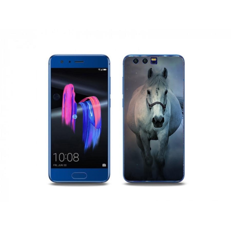 Gelový obal mmCase na mobil Honor 9 - běžící bílý kůň