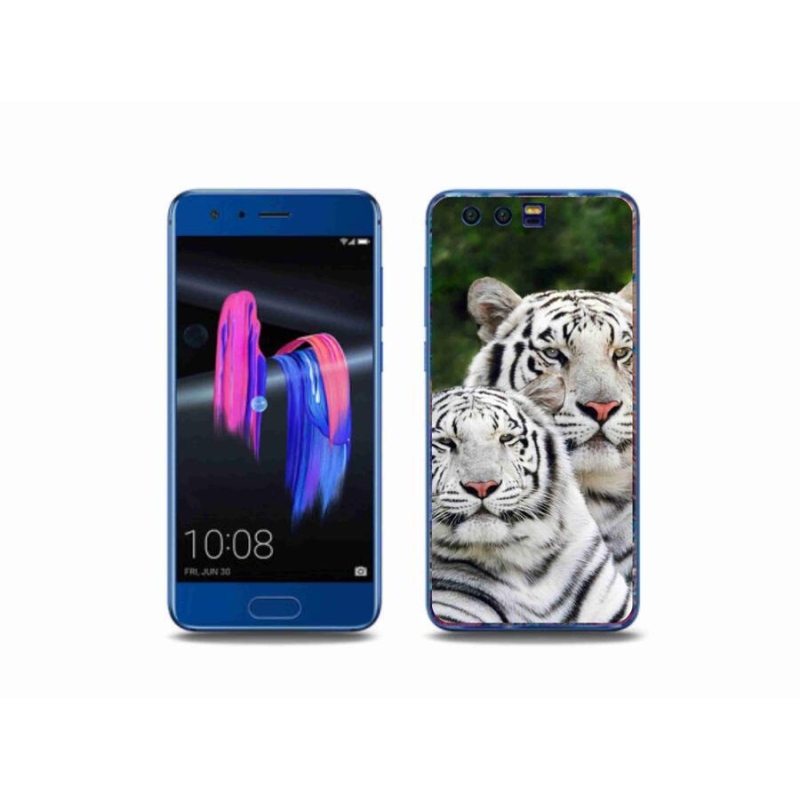 Gelový obal mmCase na mobil Honor 9 - bílí tygři
