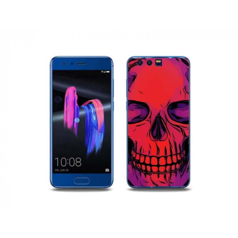 Gelový obal mmCase na mobil Honor 9 - lebka