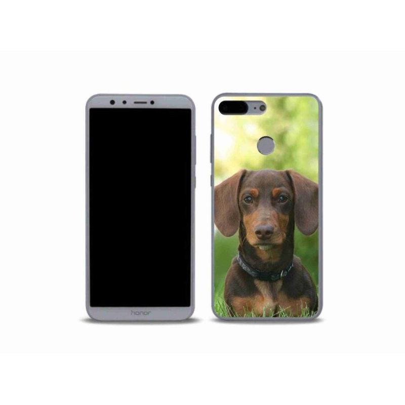 Gelový obal mmCase na mobil Honor 9 Lite - hnědý jezevčík