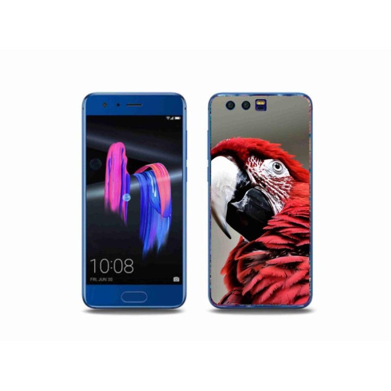 Gelový obal mmCase na mobil Honor 9 - papoušek ara červený