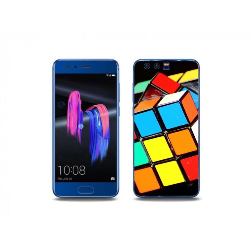 Gelový obal mmCase na mobil Honor 9 - rubikova kostka