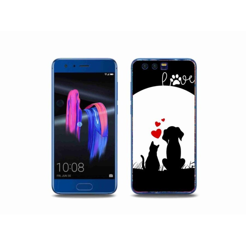 Gelový obal mmCase na mobil Honor 9 - zvířecí láska