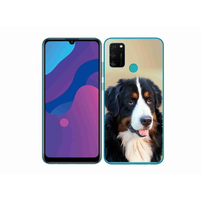 Gelový obal mmCase na mobil Honor 9A - bernský salašnický pes