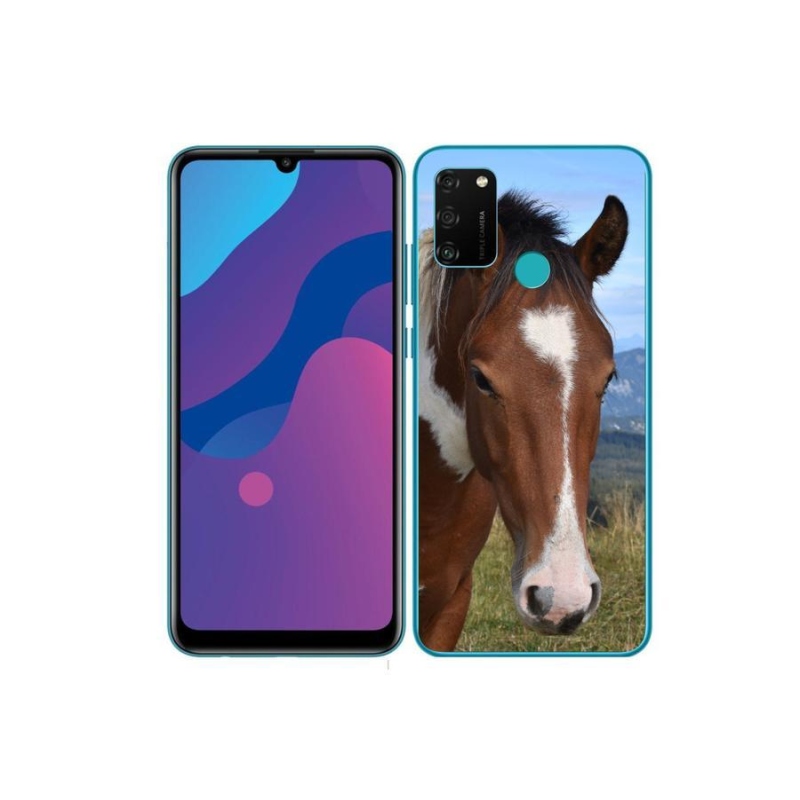 Gelový obal mmCase na mobil Honor 9A - hnědý kůň