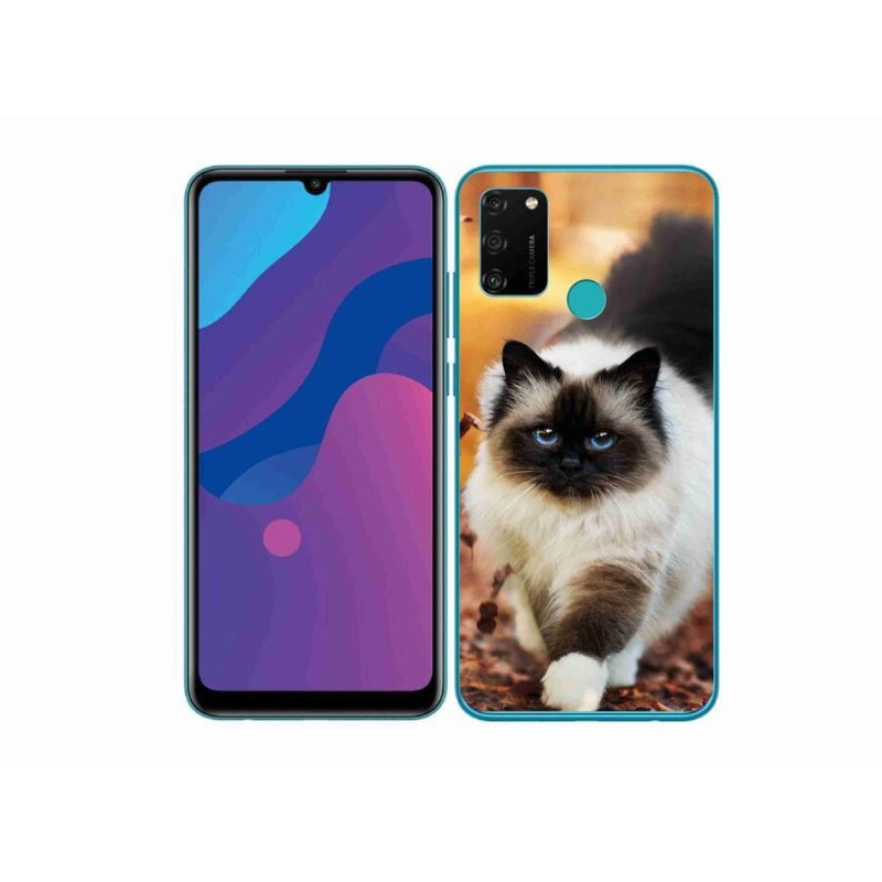 Gelový obal mmCase na mobil Honor 9A - kočka 1