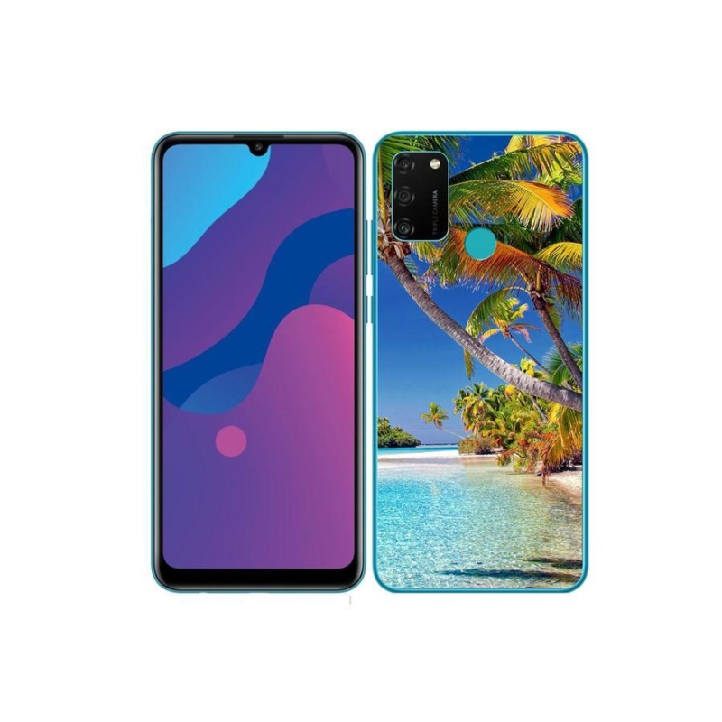 Gelový obal mmCase na mobil Honor 9A - mořská pláž