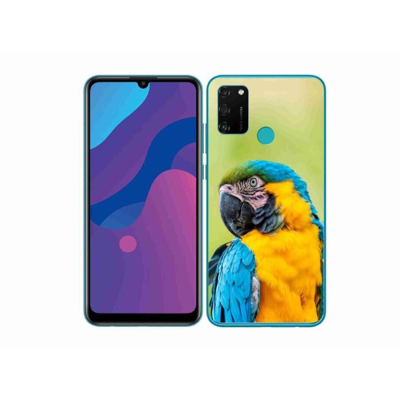 Gelový obal mmCase na mobil Honor 9A - papoušek ara 2