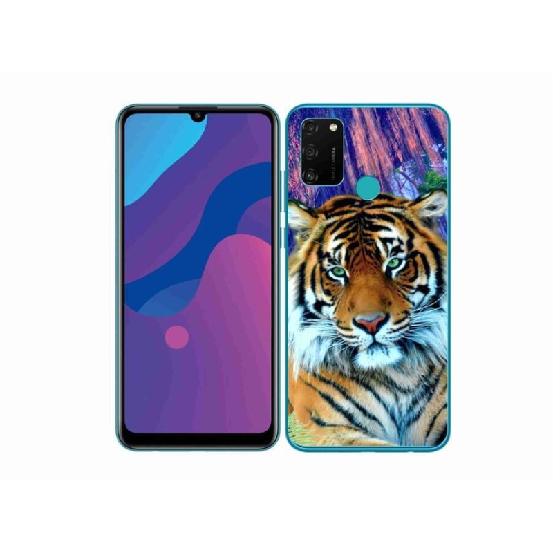 Gelový obal mmCase na mobil Honor 9A - tygr