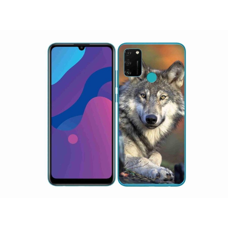 Gelový obal mmCase na mobil Honor 9A - vlk
