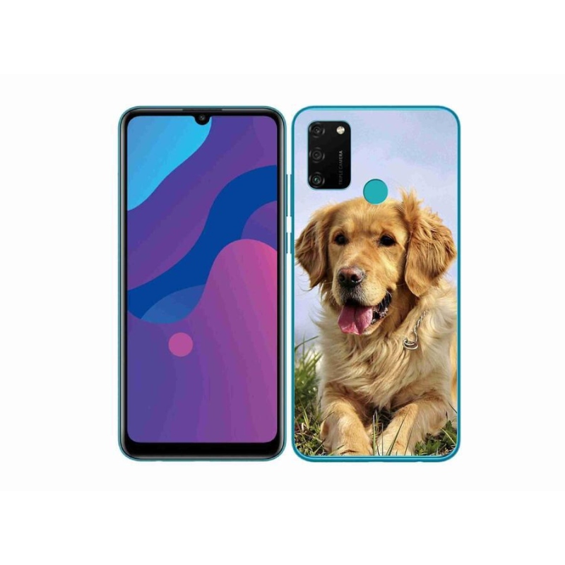 Gelový obal mmCase na mobil Honor 9A - zlatý retrívr