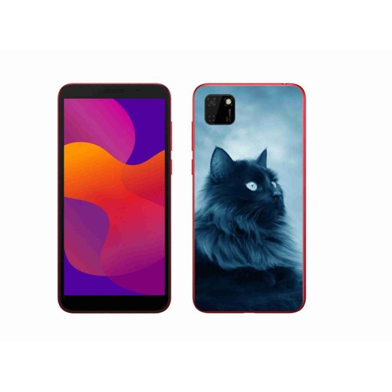 Gelový obal mmCase na mobil Honor 9S - černá kočka 1