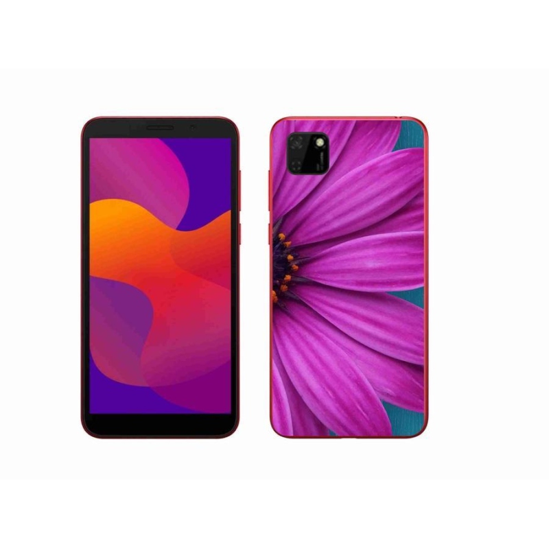 Gelový obal mmCase na mobil Honor 9S - fialová kopretina